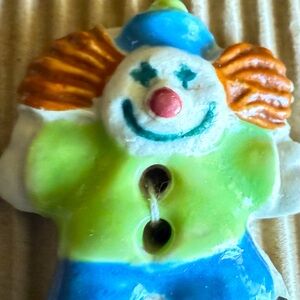 Set of 4 Colorful Clown Buttons